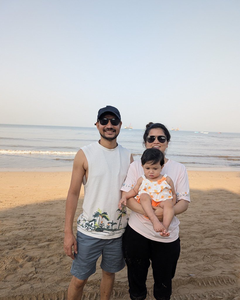 The Debnath family by the sea