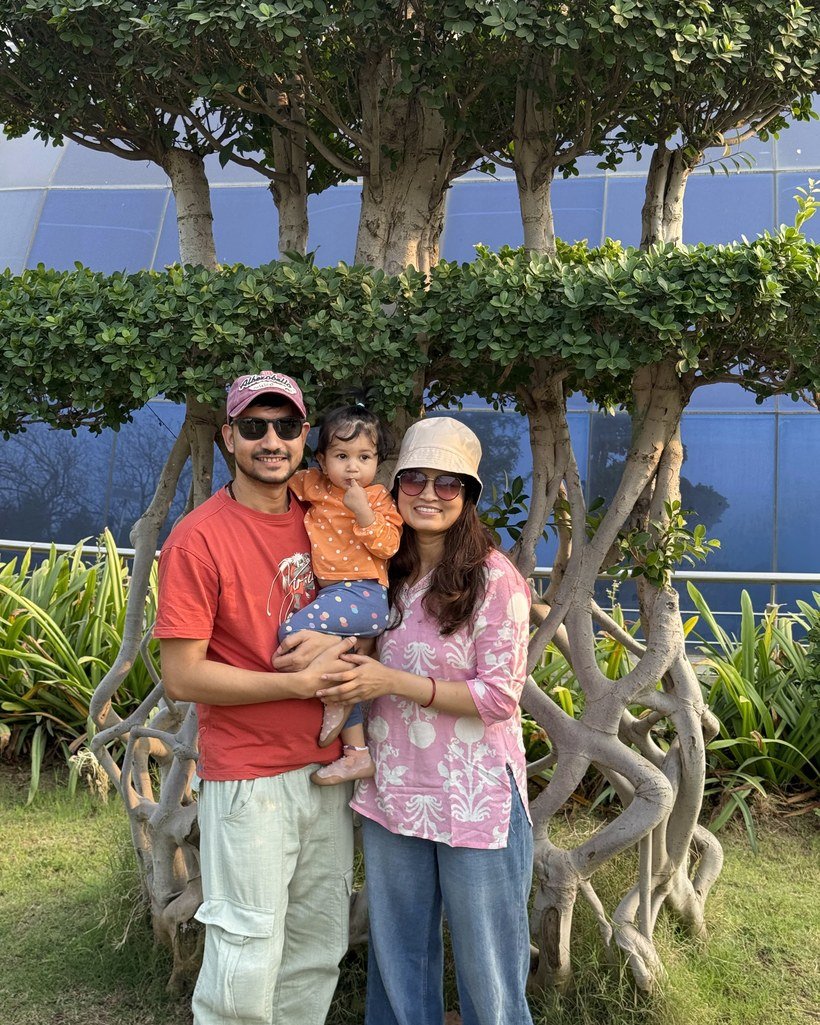 Rohit, Neha and Devi on a day out